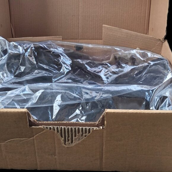 Vintage Shoes - Vintage Black Genuine Leather & Fur Mid-Calf Boots